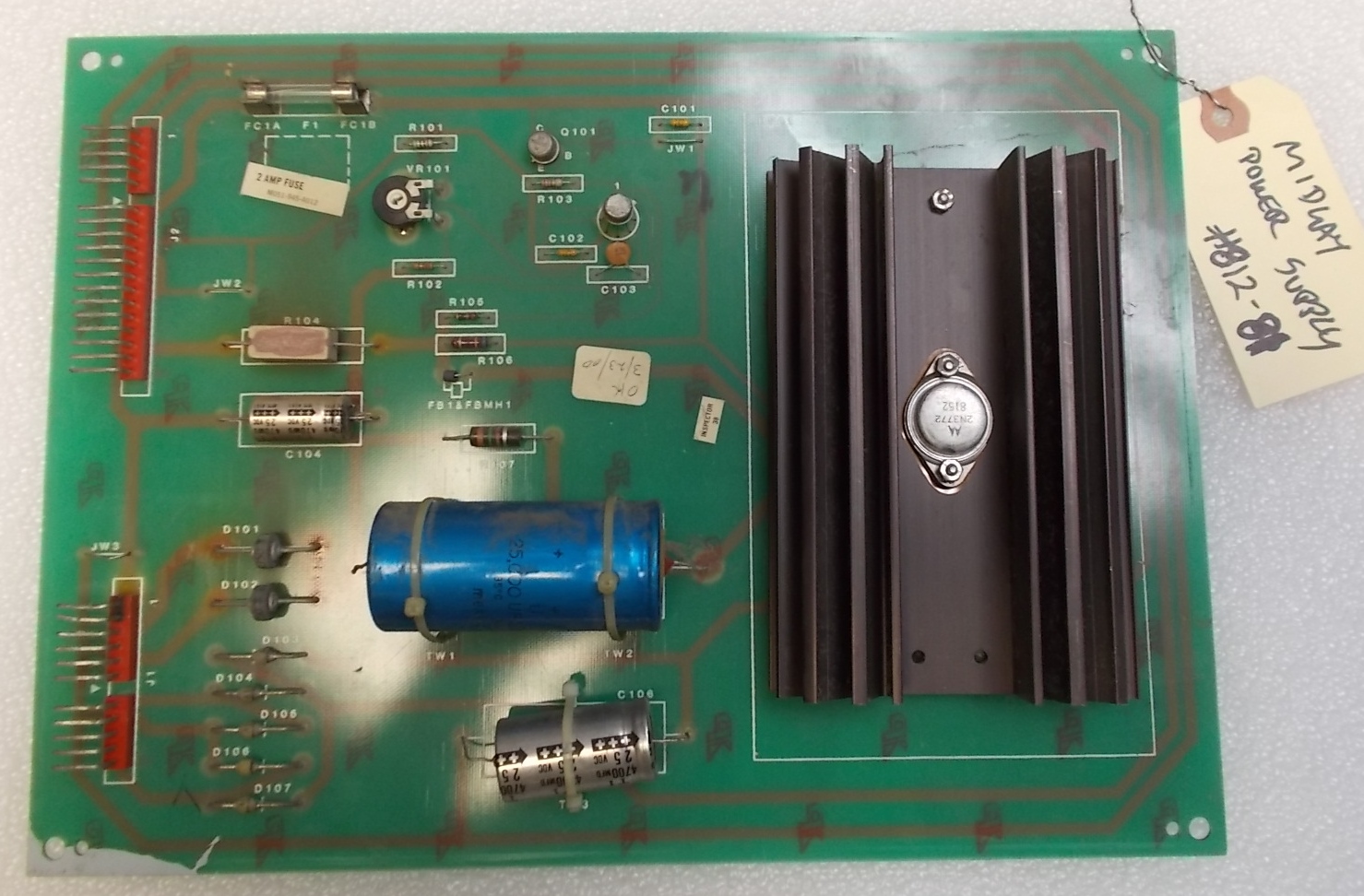 Midway Power Supply Arcade Machine Game PCB Printed Circuit Board 812